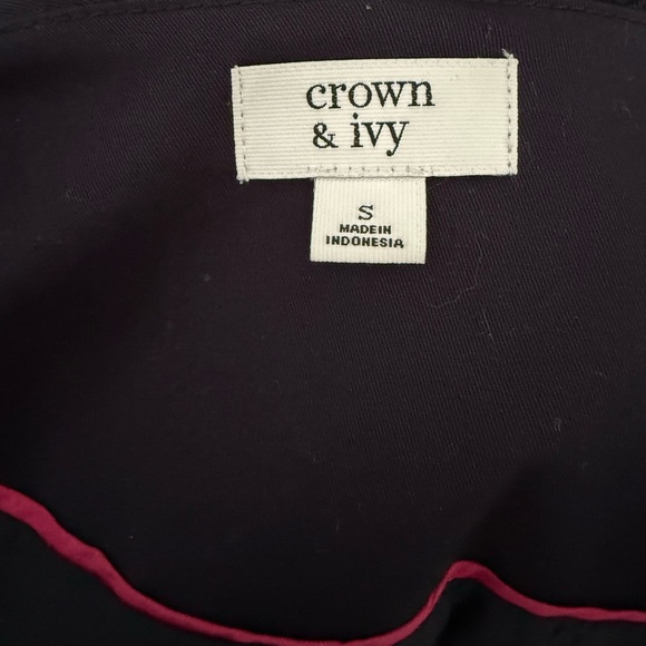 Crown & Ivy Blue Ruffled Long Sleeve Blouse - Picture 2 of 5